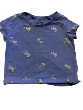 OshKosh B'gosh Purple Tee with Silver Unicorns